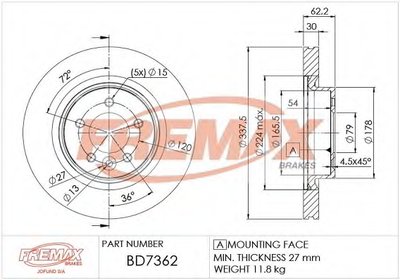 Тормозной диск Premium Black Carbon + FREMAX купить