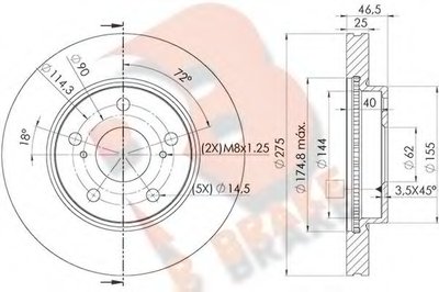 Тормозной диск R BRAKE купить