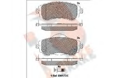 Комплект тормозных колодок, дисковый тормоз R BRAKE купить