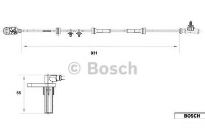 Датчик, частота вращения колеса BOSCH купить