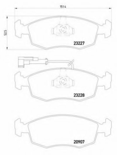 Комплект тормозных колодок, дисковый тормоз BREMBO купить