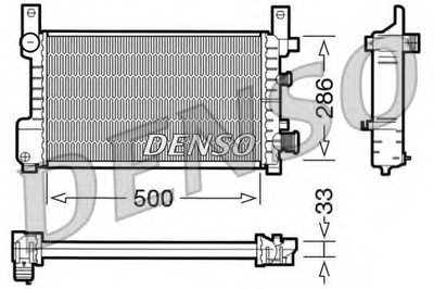 Радиатор, охлаждение двигателя DENSO купить