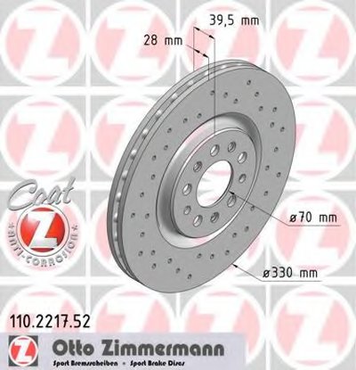 Тормозной диск SPORT BRAKE DISC COAT Z ZIMMERMANN купить