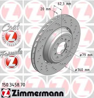 Тормозной диск FORMULA Z BRAKE DISC ZIMMERMANN купить