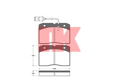 Комплект тормозных колодок, дисковый тормоз NK купить