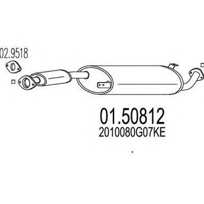 Средний глушитель выхлопных газов MTS купить