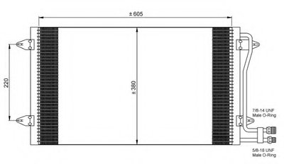 Радиатор кондиционера VW LT 2.5-2.8 TDI 96-06