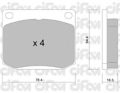 Комплект тормозных колодок, дисковый тормоз CIFAM купить