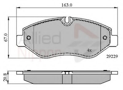 Комплект тормозных колодок, дисковый тормоз ANL Braking COMLINE купить