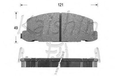 Комплект тормозных колодок, дисковый тормоз KAISHIN купить