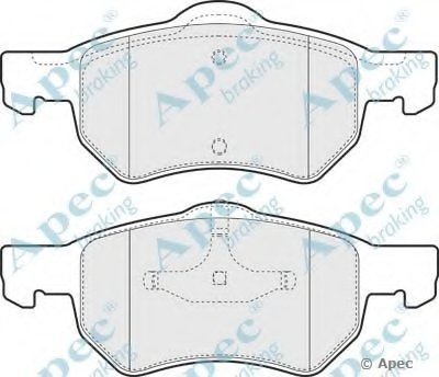 Комплект тормозных колодок, дисковый тормоз APEC braking купить