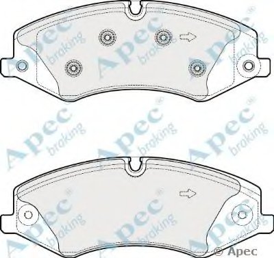 Комплект тормозных колодок, дисковый тормоз APEC braking купить