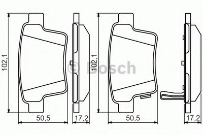 Комплект тормозных колодок, дисковый тормоз BOSCH купить