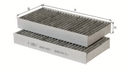 Фильтр, воздух во внутренном пространстве Cabin filter (Charcoal) for HONDA GOODWILL купить