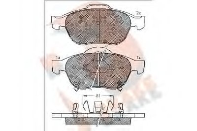 Комплект тормозных колодок, дисковый тормоз R BRAKE купить