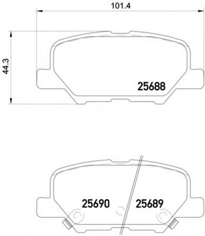 Колодки тормозные (задние) Mitsubishi Outlander III/Mazda 6 12- (Akebono)