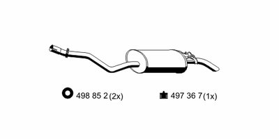 Глушитель выхлопных газов конечный ERNST купить