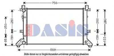 Радиатор, охлаждение двигателя AKS DASIS купить