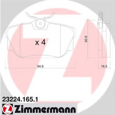 Комплект тормозных колодок, дисковый тормоз ZIMMERMANN купить