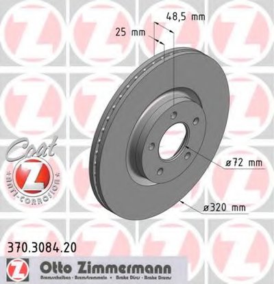 Тормозной диск COAT Z ZIMMERMANN купить