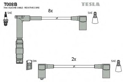 Комплект проводов зажигания alternative TESLA Придбати