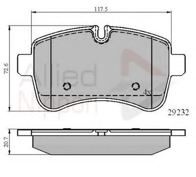 Комплект тормозных колодок, дисковый тормоз ANL Braking COMLINE купить