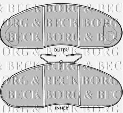 Комплект тормозных колодок, дисковый тормоз BORG & BECK купить