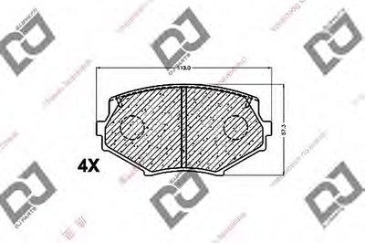 Комплект тормозных колодок, дисковый тормоз DJ PARTS купить