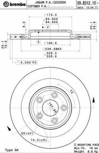 Тормозной диск COATED DISC LINE BREMBO купить