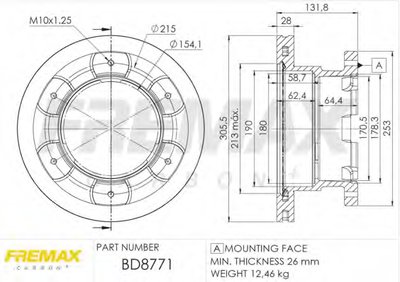 Тормозной диск Premium Black Carbon + FREMAX купить