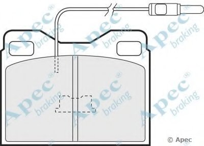Комплект тормозных колодок, дисковый тормоз APEC braking купить