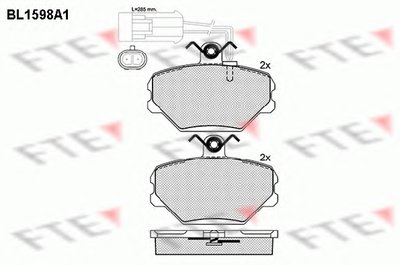 Комплект тормозных колодок, дисковый тормоз FTE купить