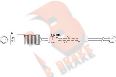 Сигнализатор, износ тормозных колодок R BRAKE купить