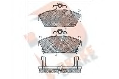 Комплект тормозных колодок, дисковый тормоз R BRAKE купить