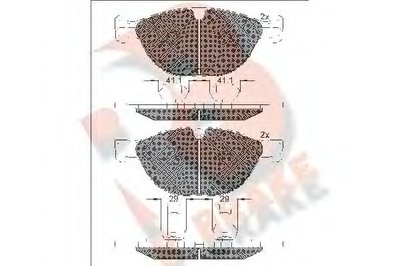 Комплект тормозных колодок, дисковый тормоз R BRAKE купить