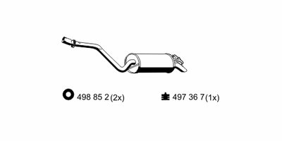 Глушитель выхлопных газов конечный ERNST купить