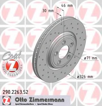 Тормозной диск SPORT BRAKE DISC COAT Z ZIMMERMANN купить