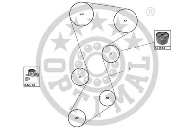 Комплект ремня ГРМ OPTIMAL купить