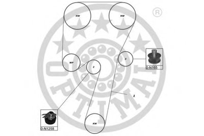 Комплект ремня ГРМ OPTIMAL купить