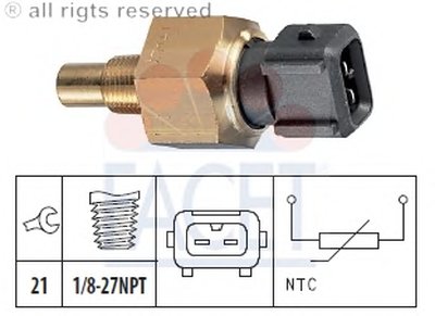 Датчик, температура охлаждающей жидкости; Датчик, температура охлаждающей жидкости; Датчик, температура охлаждающей жидкости FACET купить