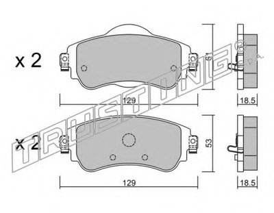 Комплект тормозных колодок, дисковый тормоз TRUSTING купить