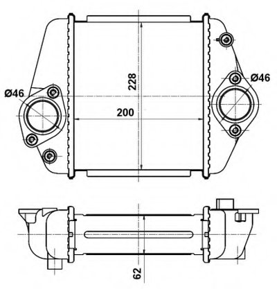 Радиатор интеркулера Mazda 6 2.2 MZR-CD 09-