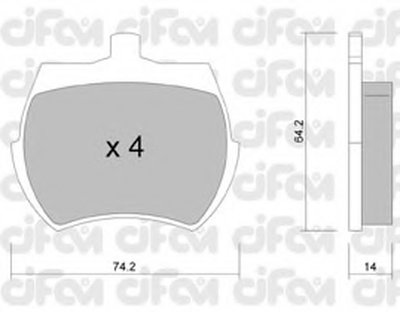 Комплект тормозных колодок, дисковый тормоз CIFAM купить
