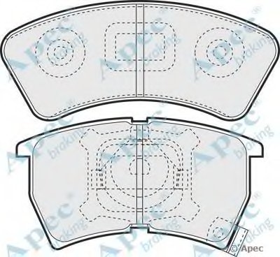 Комплект тормозных колодок, дисковый тормоз APEC braking купить