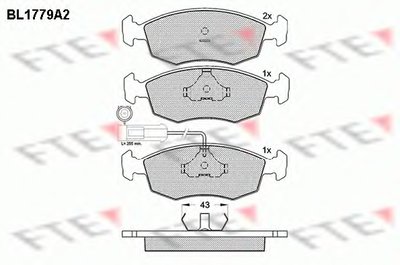 Комплект тормозных колодок, дисковый тормоз FTE купить