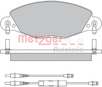 Комплект тормозных колодок, дисковый тормоз METZGER купить