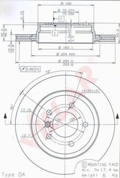 Тормозной диск COATED DISC LINE VILLAR купить