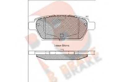 Комплект тормозных колодок, дисковый тормоз R BRAKE купить