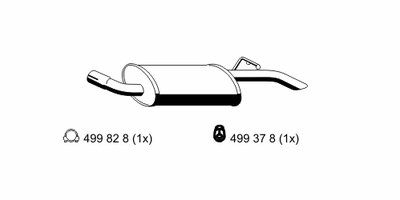 Глушитель выхлопных газов конечный ERNST купить
