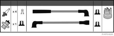 Комплект проводов зажигания HERTH+BUSS JAKOPARTS купить